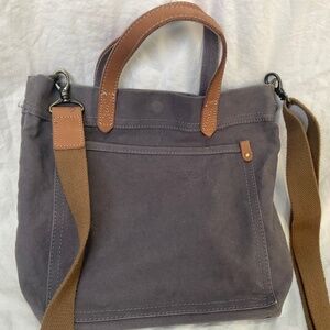 Leather and Canvas Crossbody Bag by Osisi